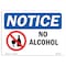Signmission OSHA Notice, 5" Height, NOTICE No Alcohol Sign With Symbol, 7" X 5", Landscape OS-NS-D-57-L-16004 - alternate 1